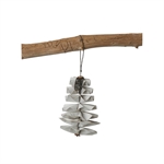 Kogle til ophæng Paper Pine Cone hvid fra Lübech Living - Tinashjem
